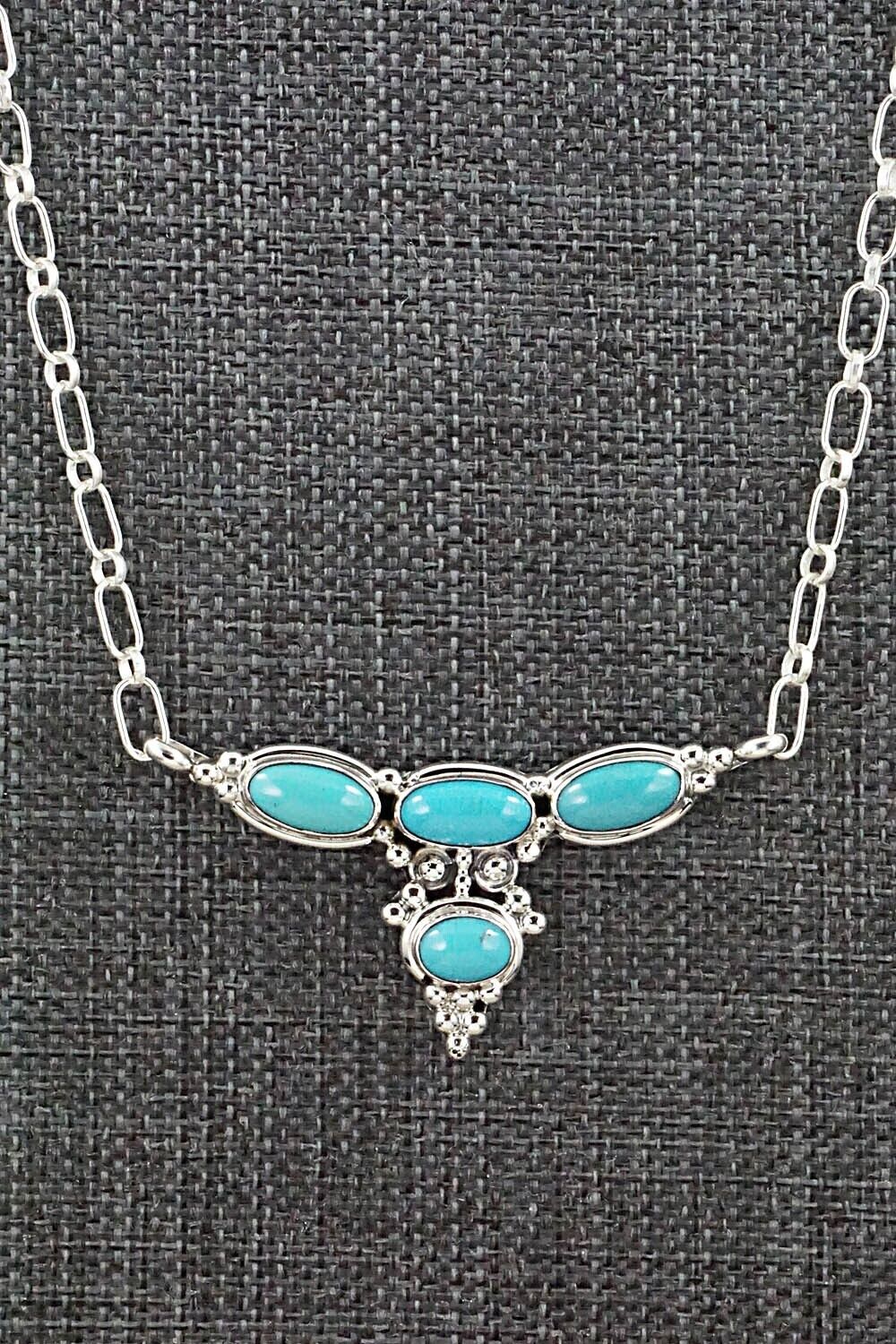 Turquoise & Sterling Silver Necklace - Verley Betone