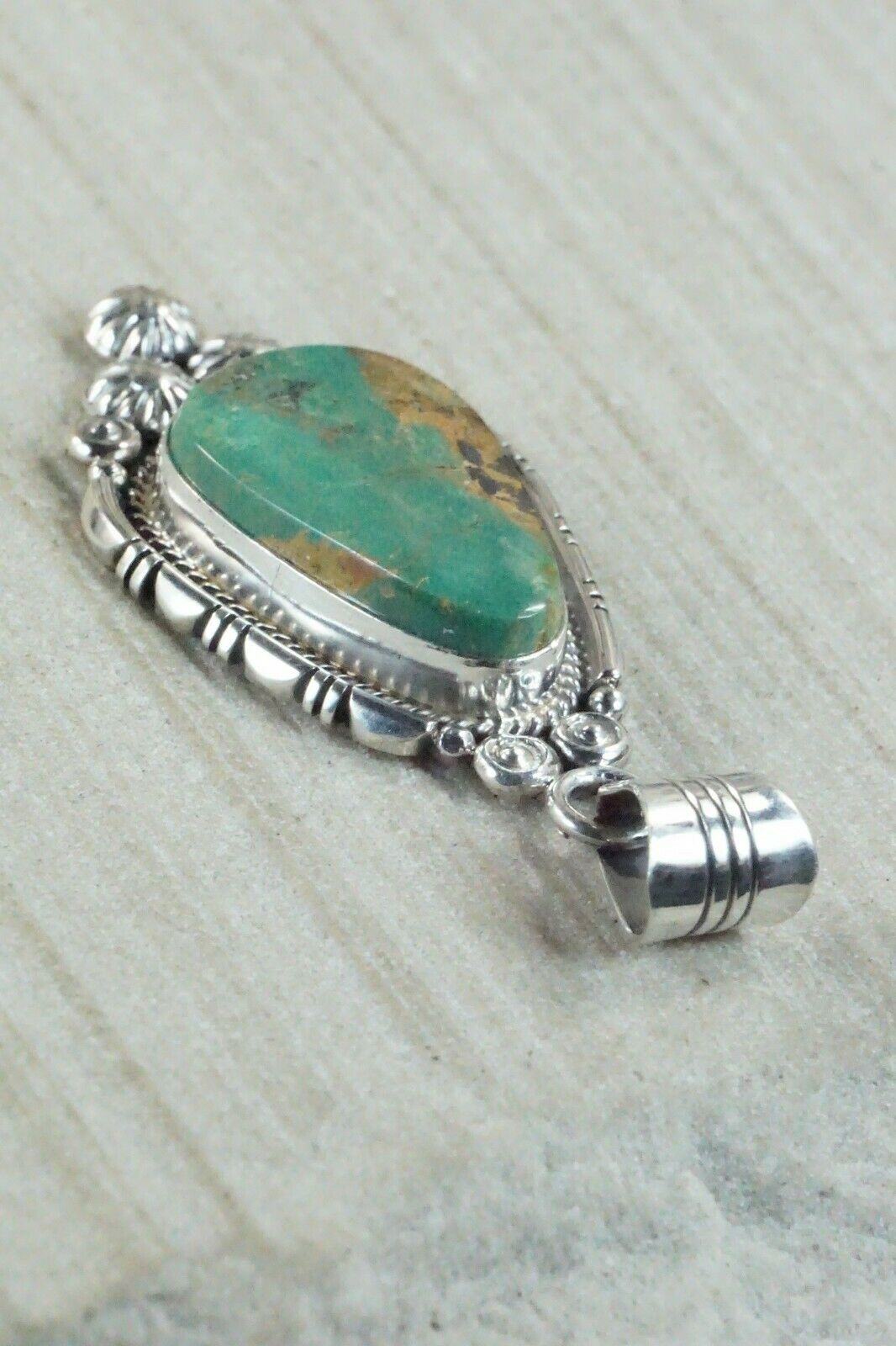 Turquoise & Sterling Silver Pendant - Daniel Benally