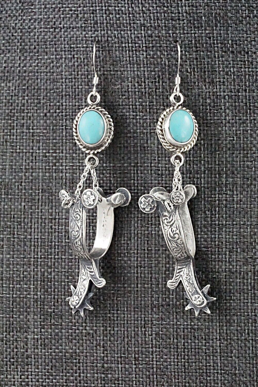 Turquoise & Sterling Silver Earrings - Annie Spencer