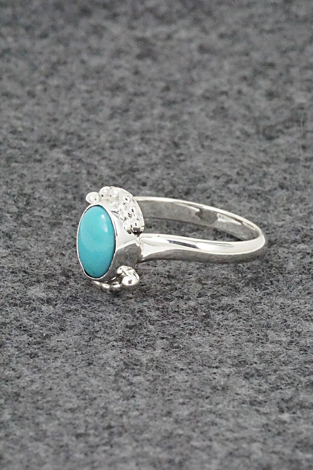 Turquoise & Sterling Silver Ring - William Begay - Size 8