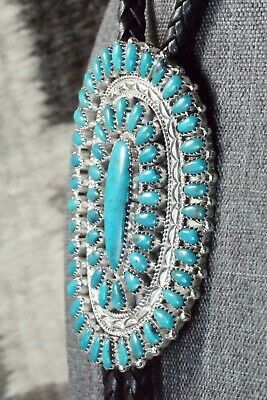 Turquoise & Sterling Silver Bolo Tie - Jaz Wilson