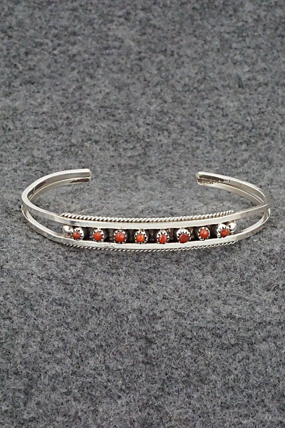 Coral & Sterling Silver Bracelet - Susie Livingston