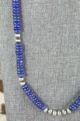 Lapis & Sterling Silver Necklace - Navajo