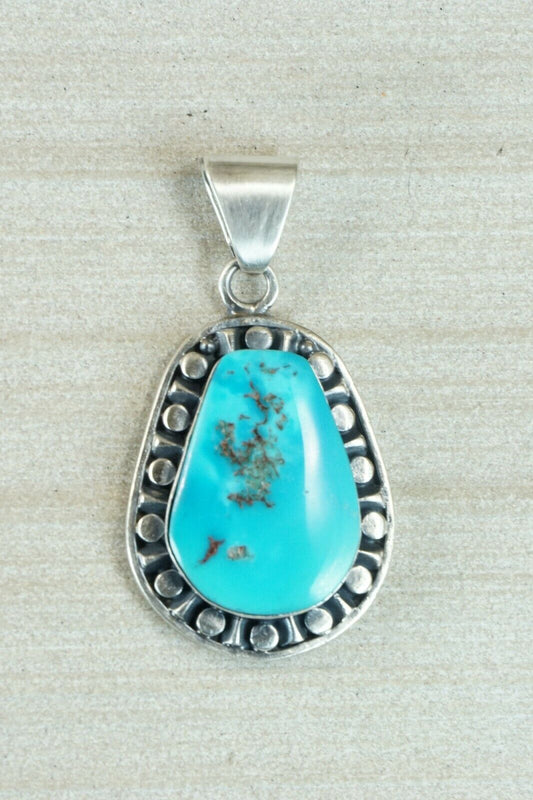 Navajo Turquoise and Sterling Silver Pendant - Sharon McCarthy