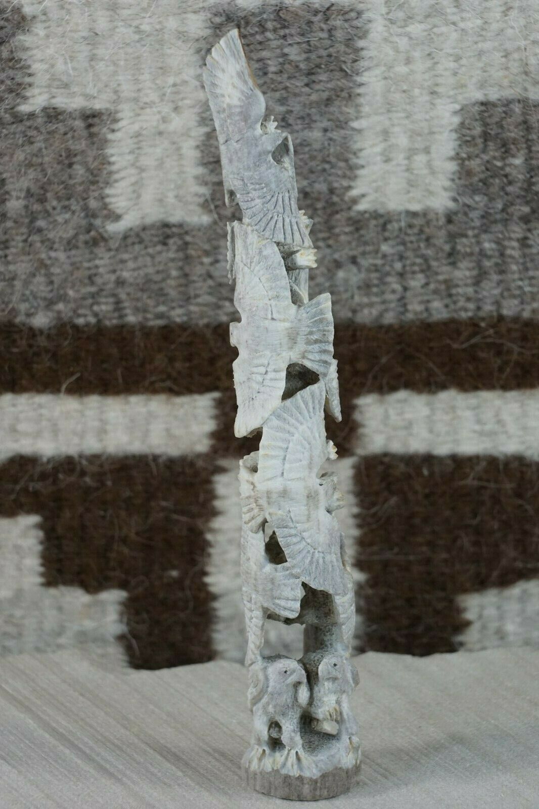 Eagle Zuni Fetish Carving - Lewis Malie Jr. - High Lonesome Trading