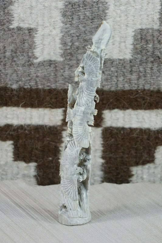 Eagle Zuni Fetish Carving - Lewis Malie Jr. - High Lonesome Trading