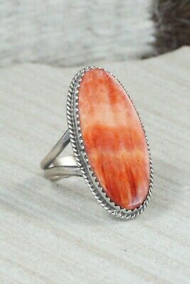 Spiny Oyster & Sterling Silver Ring - Selina Warner - Size 8.75