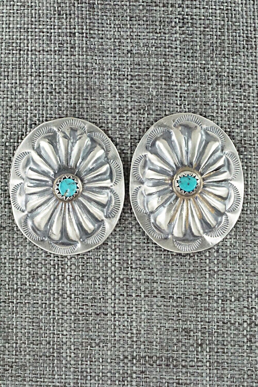Turquoise & Sterling Silver Earrings - Joan Begay