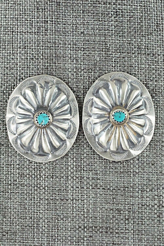 Turquoise & Sterling Silver Earrings - Joan Begay