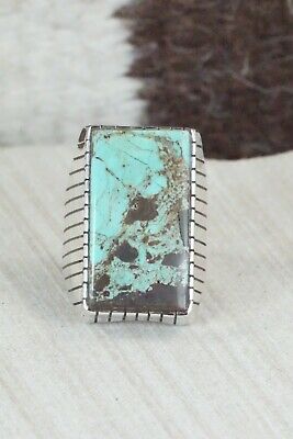 Turquoise and Sterling Silver Ring - Ray Jack - Size 10.5