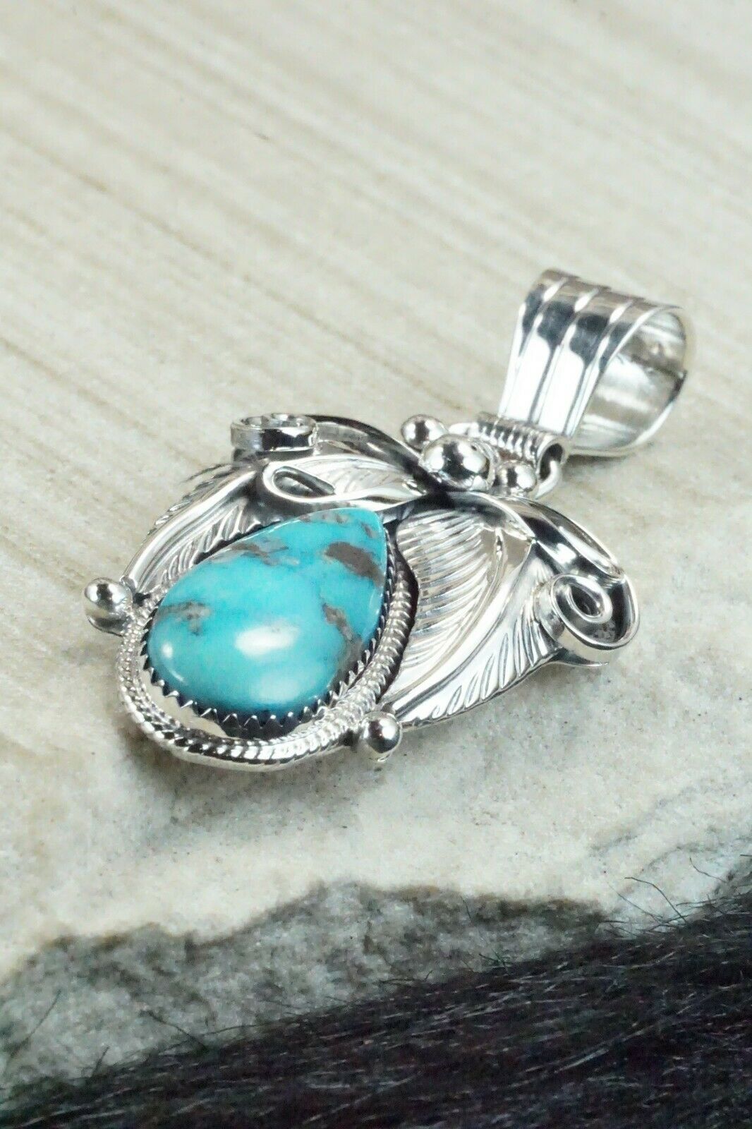 Turquoise & Sterling Silver Pendant - Davey Morgan