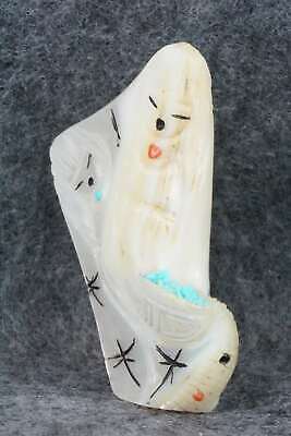 Corn Maiden Zuni Fetish Carving - Sandra Quandelacy