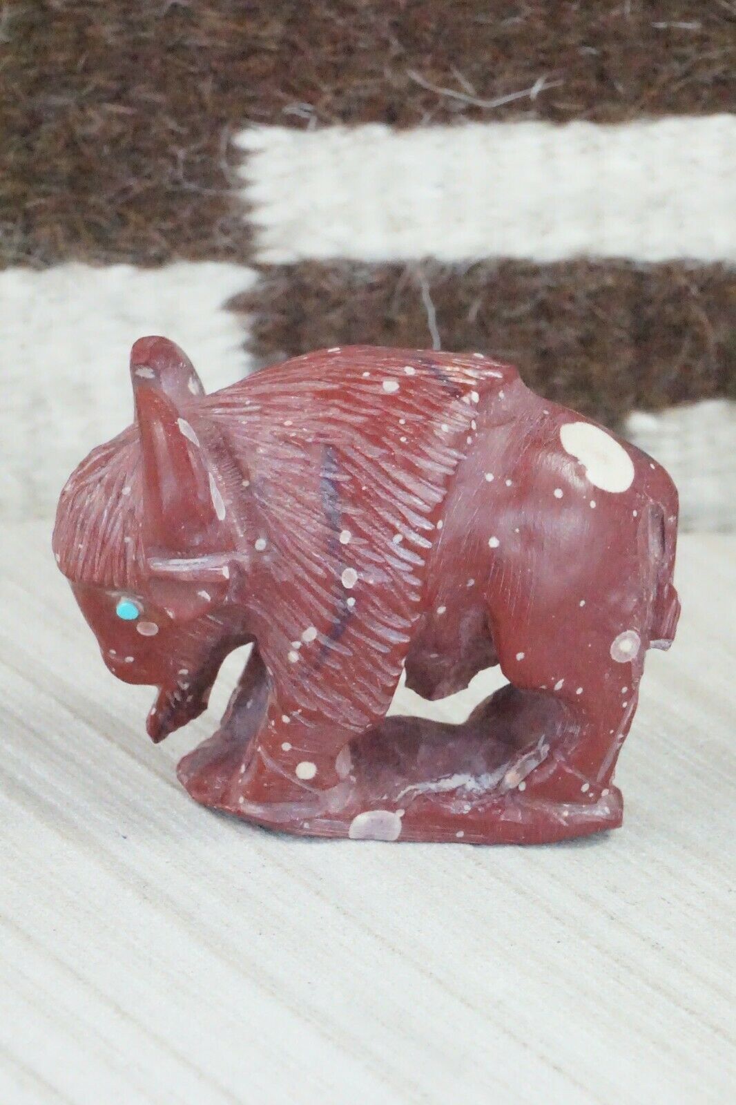 Buffalo Zuni Fetish Carving - Derrick Kaamasee