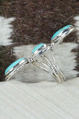 Turquoise and Sterling Silver Ring - Bucky Belin - Size 6.25