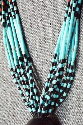 Turquoise, Coral and Shell Necklace - Frank Ortiz