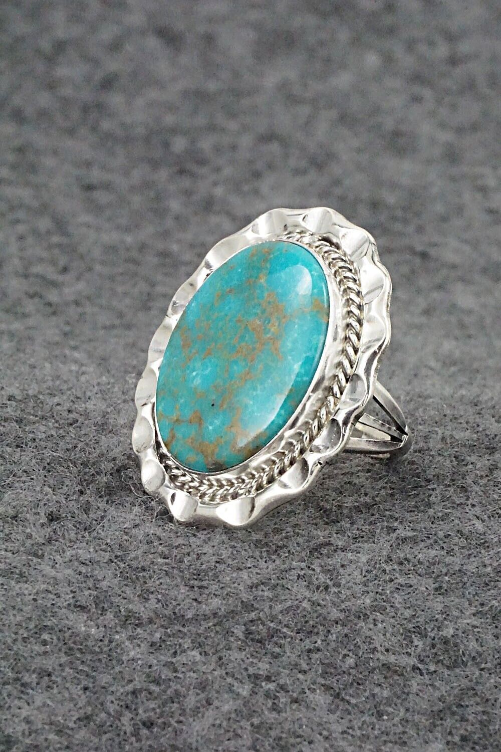 Turquoise & Sterling Silver Ring - Samuel Yellowhair - Size 6