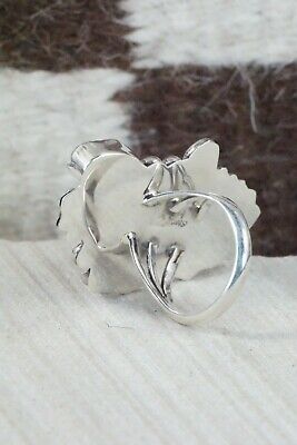 Turquoise, Coral & Sterling Silver Ring - Harry B Yazzie - Size 6.75
