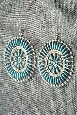 Turquoise & Sterling Silver Earrings - Iva Booqua