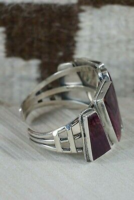 Navajo Spiny Oyster & Sterling Silver Bracelet - Raymond Delgarito - High Lonesome Trading