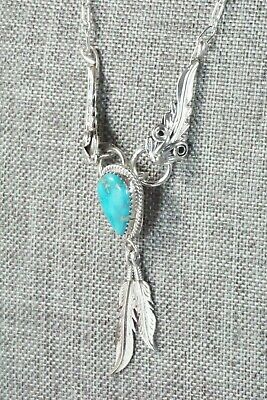 Turquoise & Sterling Silver Necklace - Lee Shorty