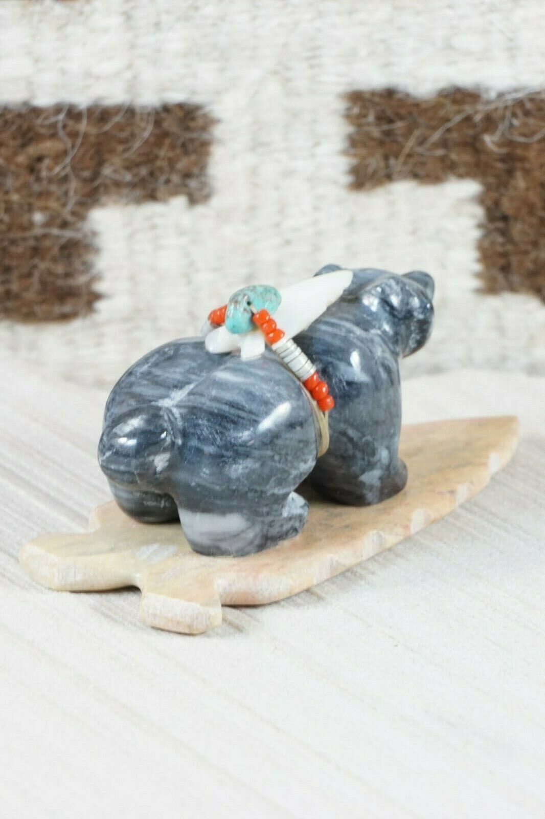 Bear Zuni Fetish Carving - Cameron Kallestewa - High Lonesome Trading
