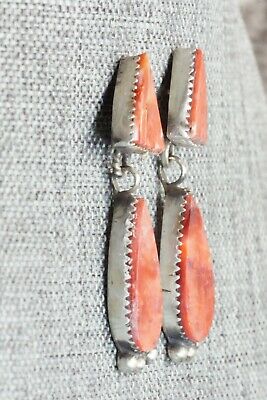 Spiny Oyster and Sterling Silver Earrings - Selina Warner