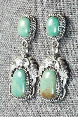 Turquoise & Sterling Silver Earrings - Navajo