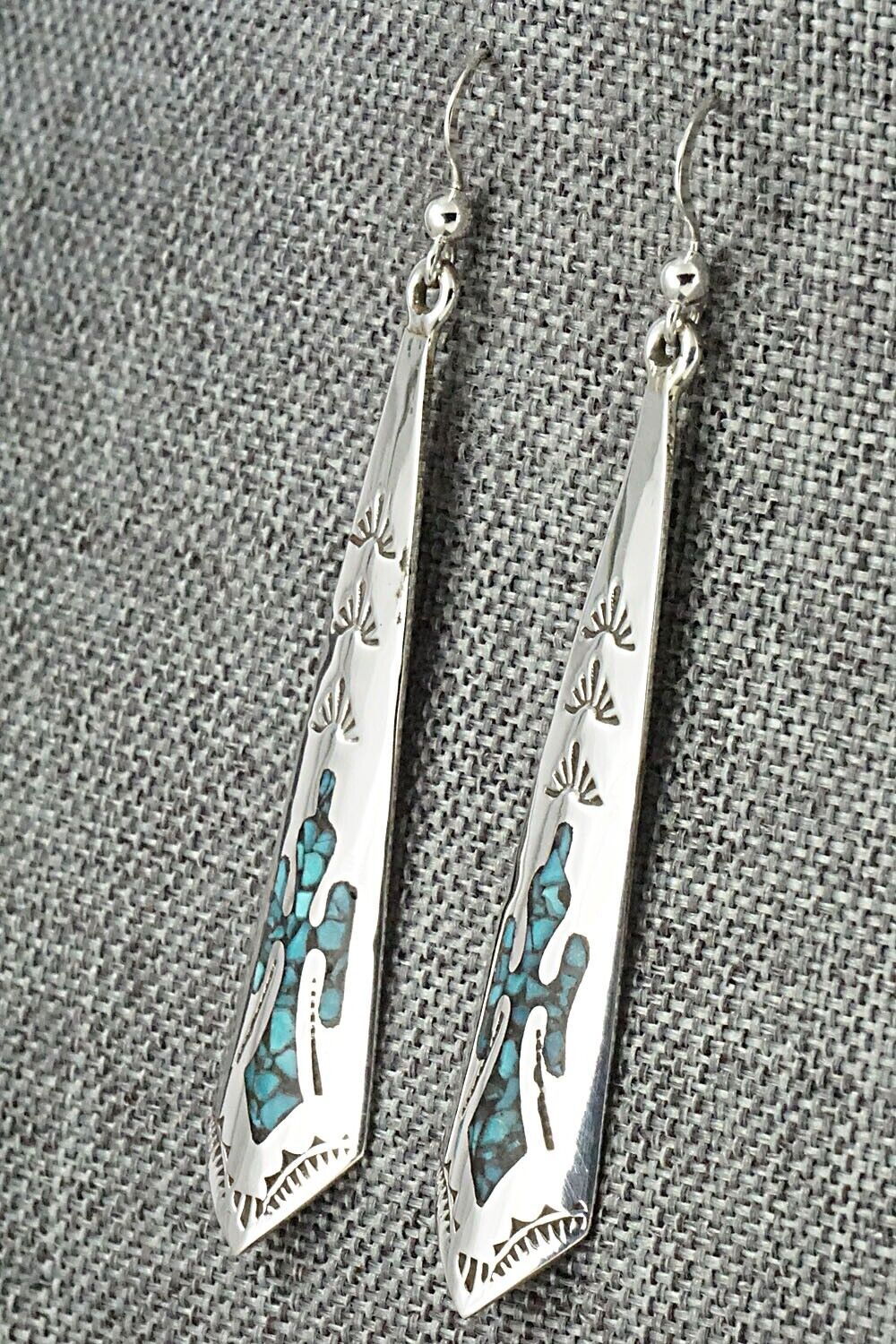 Turquoise & Sterling Silver Earrings - Jolene Yazzie