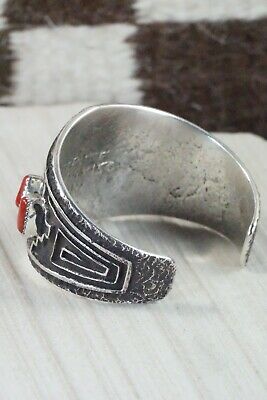 Coral & Sterling Silver Bracelet - Delbert Arviso