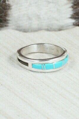 Turquoise & Sterling Silver Ring - Wilbert Muskett - Size 10 - High Lonesome Trading