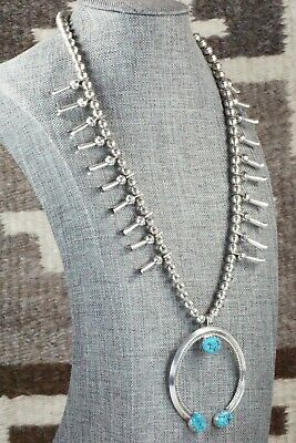 Turquoise & Sterling Silver Squash Blossom - Thomson Willie