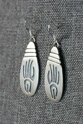 Navajo Sterling Silver Earrings - Charlie Yazzie - High Lonesome Trading