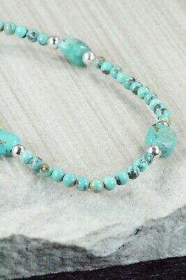 Turquoise & Sterling Silver Necklace - Navajo