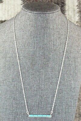 Turquoise & Sterling Silver Necklace - Rolanda Natachu