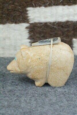 Bear Zuni Fetish Carving - Delvin Leekya - High Lonesome Trading