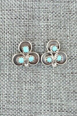 Turquoise & Sterling Silver Earrings - Gloria Lonasee