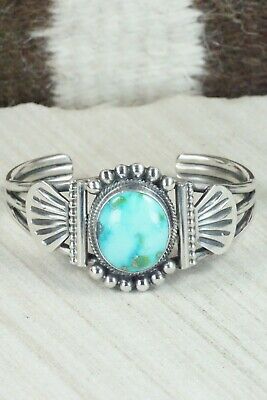 Turquoise and Sterling Silver Bracelet - Leon Martinez