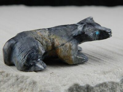 Bear Zuni Fetish Carving - Herbert Him Jr - High Lonesome Trading