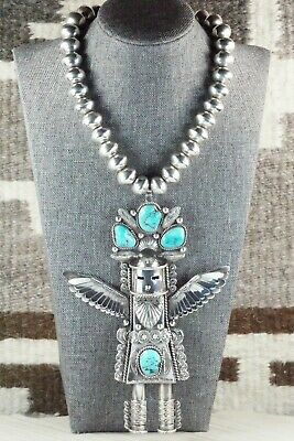 Turquoise & Sterling Silver Pendant with Necklace - Garrett Hale