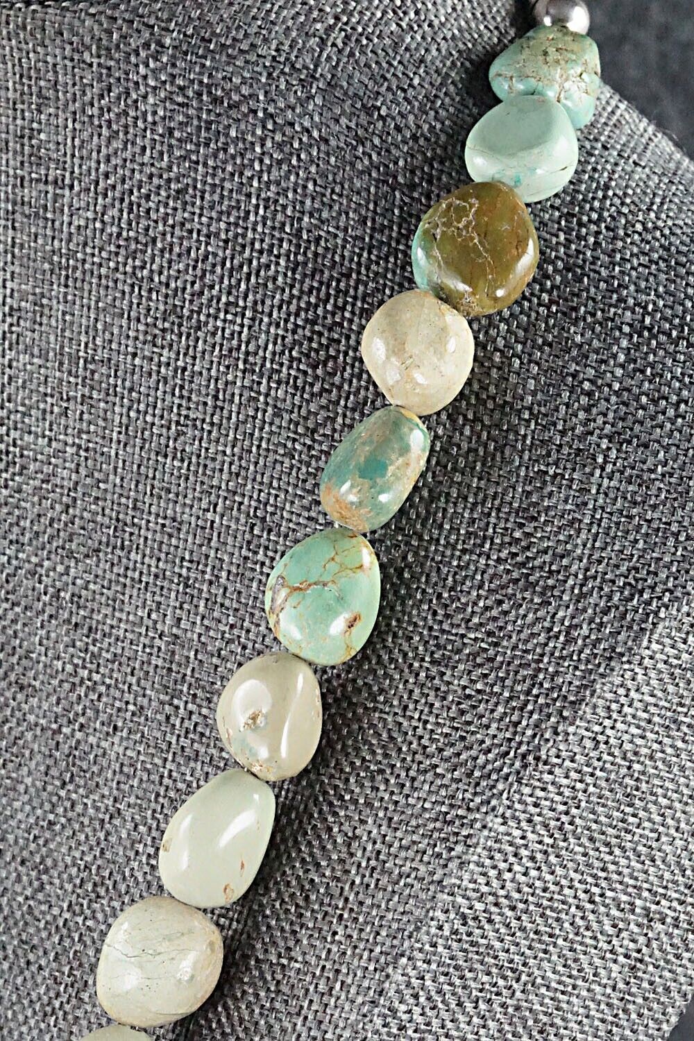 Turquoise and Sterling Silver Necklace - Louise Joe