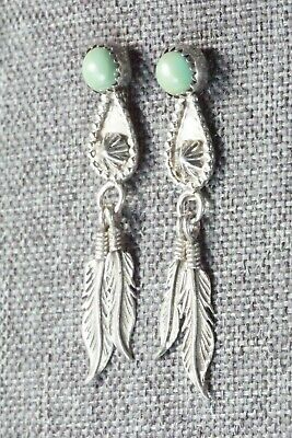 Turquoise & Sterling Silver Earrings - Navajo