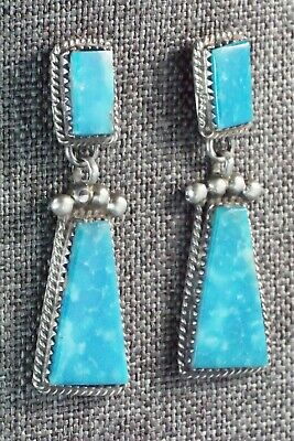 Turquoise & Sterling Silver Earrings - Selina Warner - High Lonesome Trading