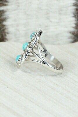 Turquoise and Sterling Silver Ring - Janice Johnson - Size 8.25 - High Lonesome Trading