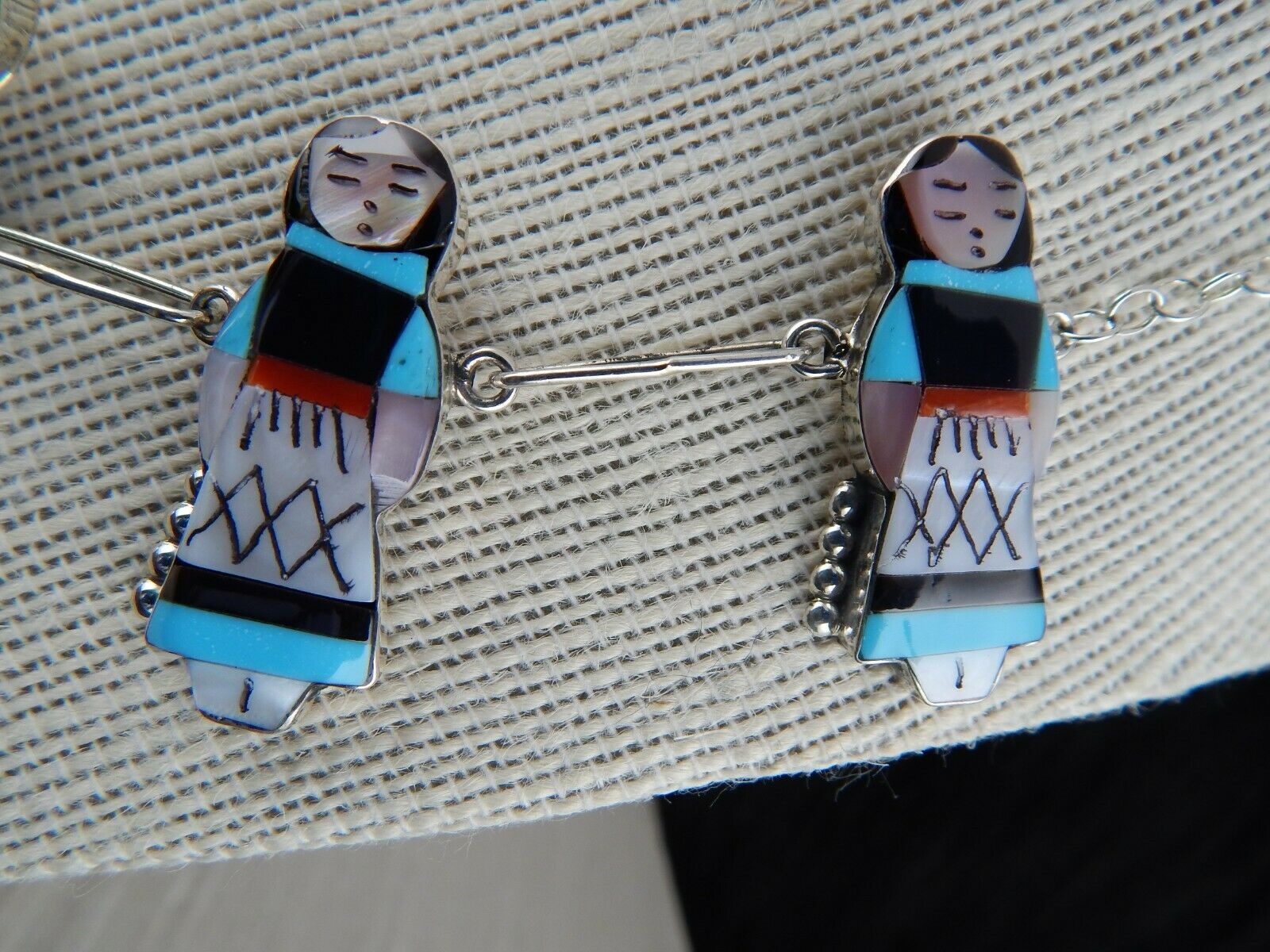 Zuni Turquoise Inlay Maiden Jewelry Set - Joyce Waseta - High Lonesome Trading