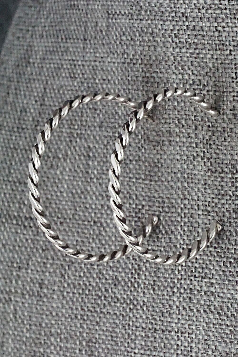 Sterling Silver Hoop Earrings - Elaine Tahe