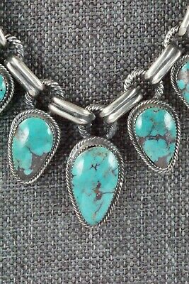Turquoise & Sterling Silver Necklace and Earrings - Bobby Platero