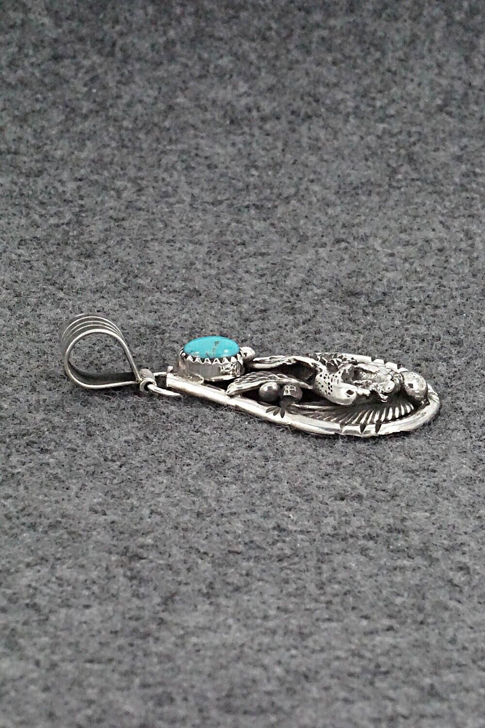 Turquoise & Sterling Silver Pendant - Henry Attakai