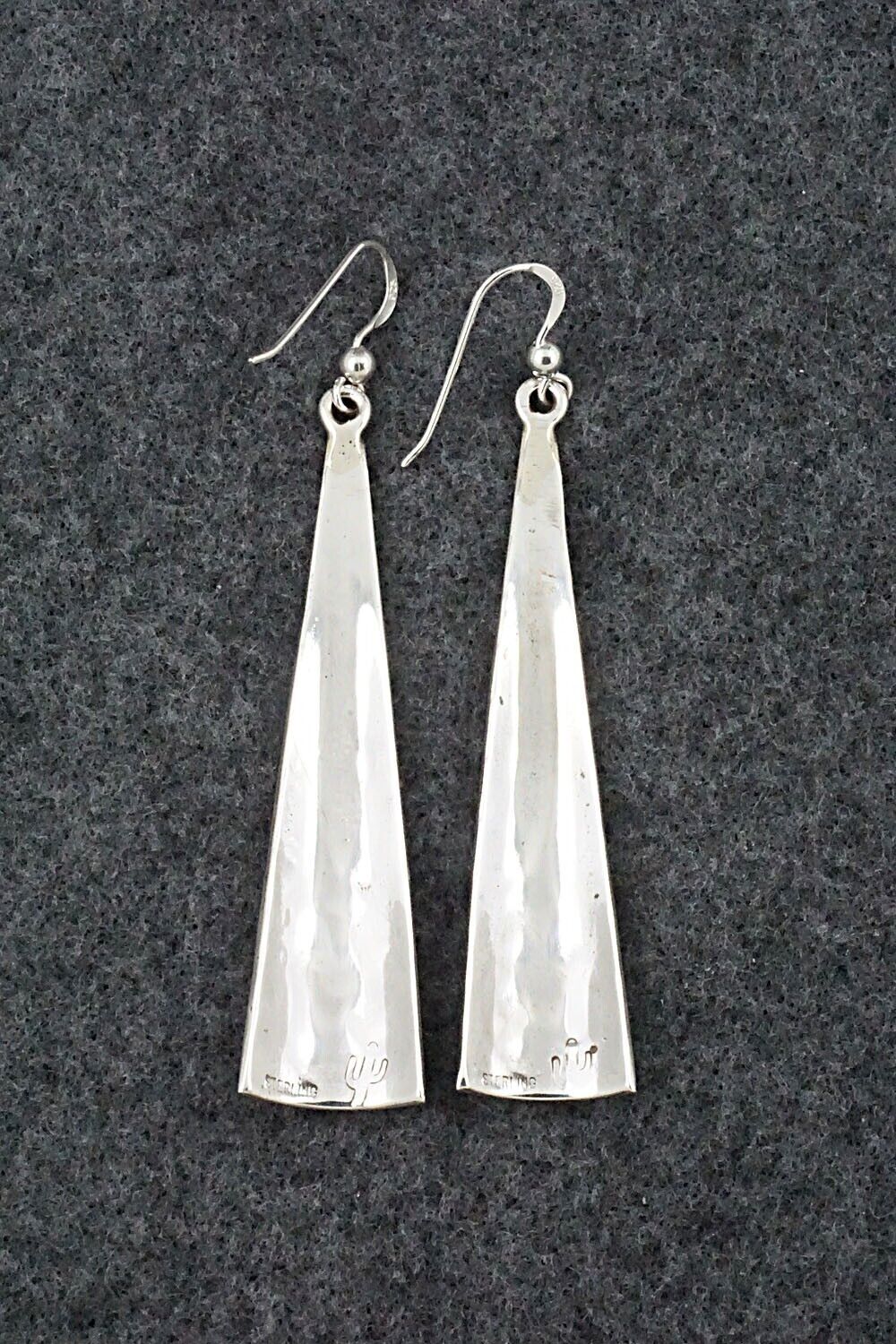 Turquoise, Coral & Sterling Silver Earrings - Jolene Yazzie
