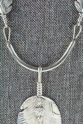 Sterling Silver Feather & Chain Necklace - Ben Begay