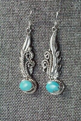 Navajo Turquoise & Sterling Silver Earrings - Bobby Platero
